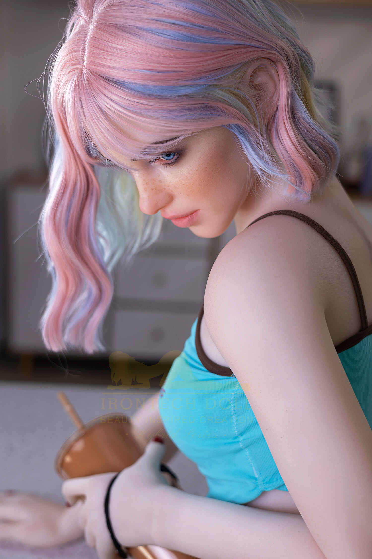 Makinley 162cm(5ft4) A-Cup Silicone Head & TPE Body Irontech Real Sex Doll image18