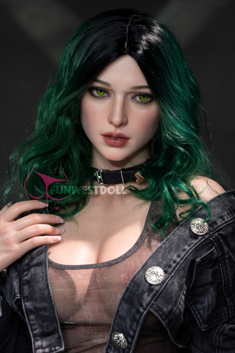 Alexa - Green Hair 157cm D-Cup FunWest Silicone Sexy Sex Doll image30