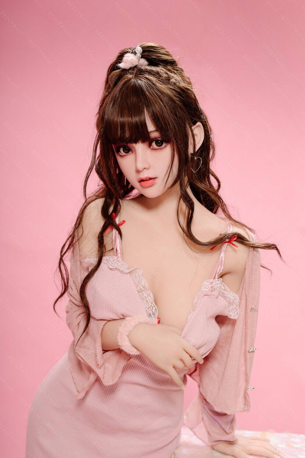 Lora 149cm(4ft11) D-Cup Enchanting Silicone Head & TPE Body Bezlya Sex Doll image2