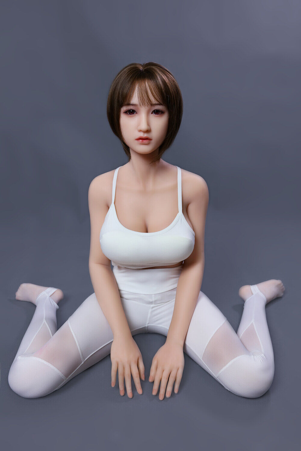 Josette 158cm(5ft2) F-Cup Facial Makeup Jelly Chest Silicone Head Sanhui Doll image1