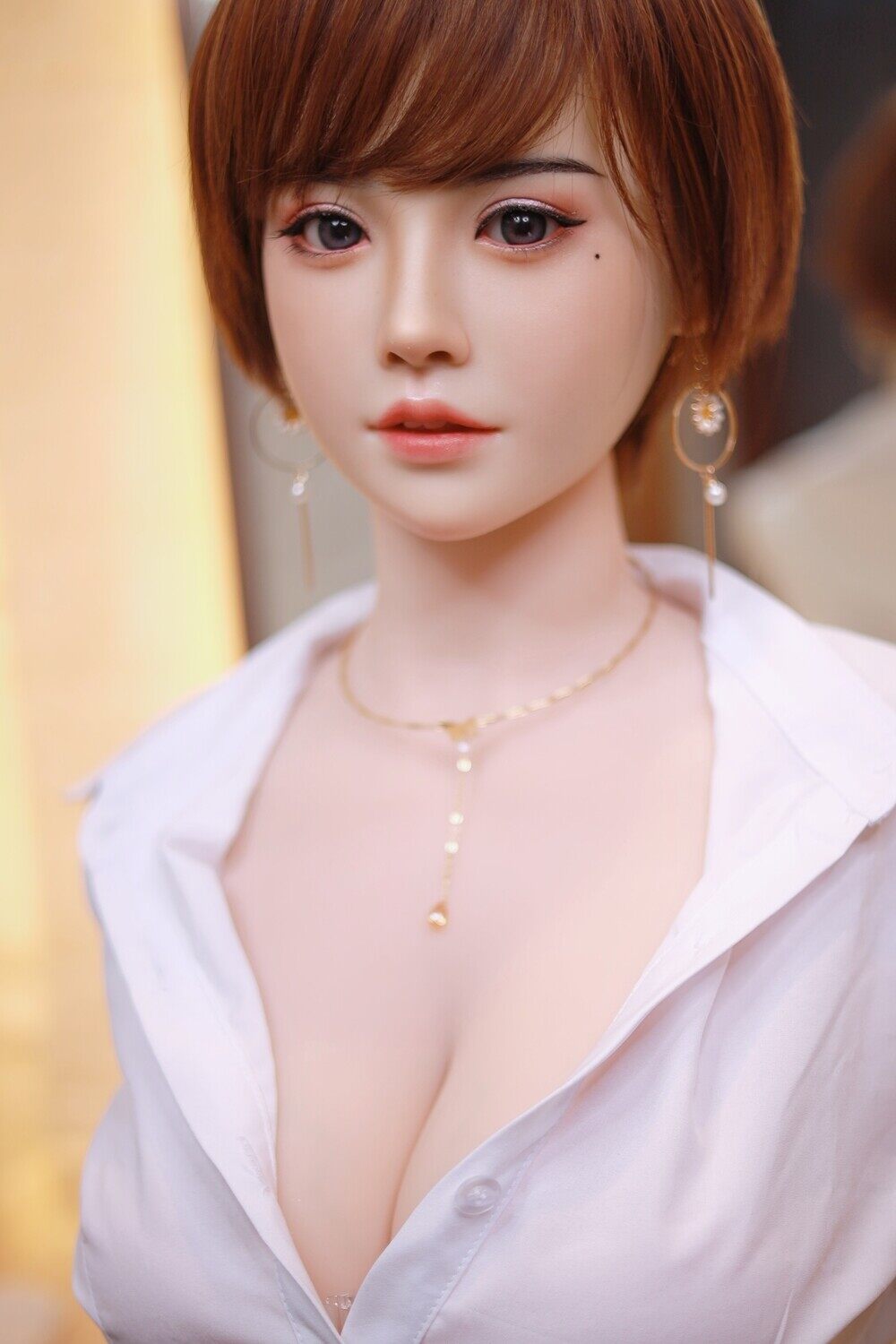 Anniston 163cm(5ft4) K-Cup JY Head Beautiful Large Breast Silicone Head & TPE Body Sex Doll image5