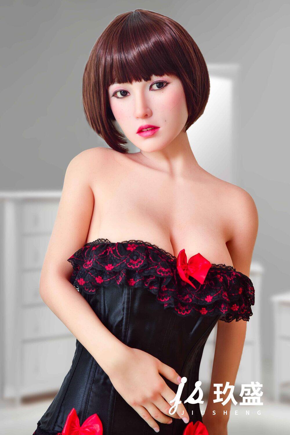 Macey - 150cm(4ft11) Medium Breast Full Silicone Head & TPE Body Fairy Head Jiusheng Doll image1