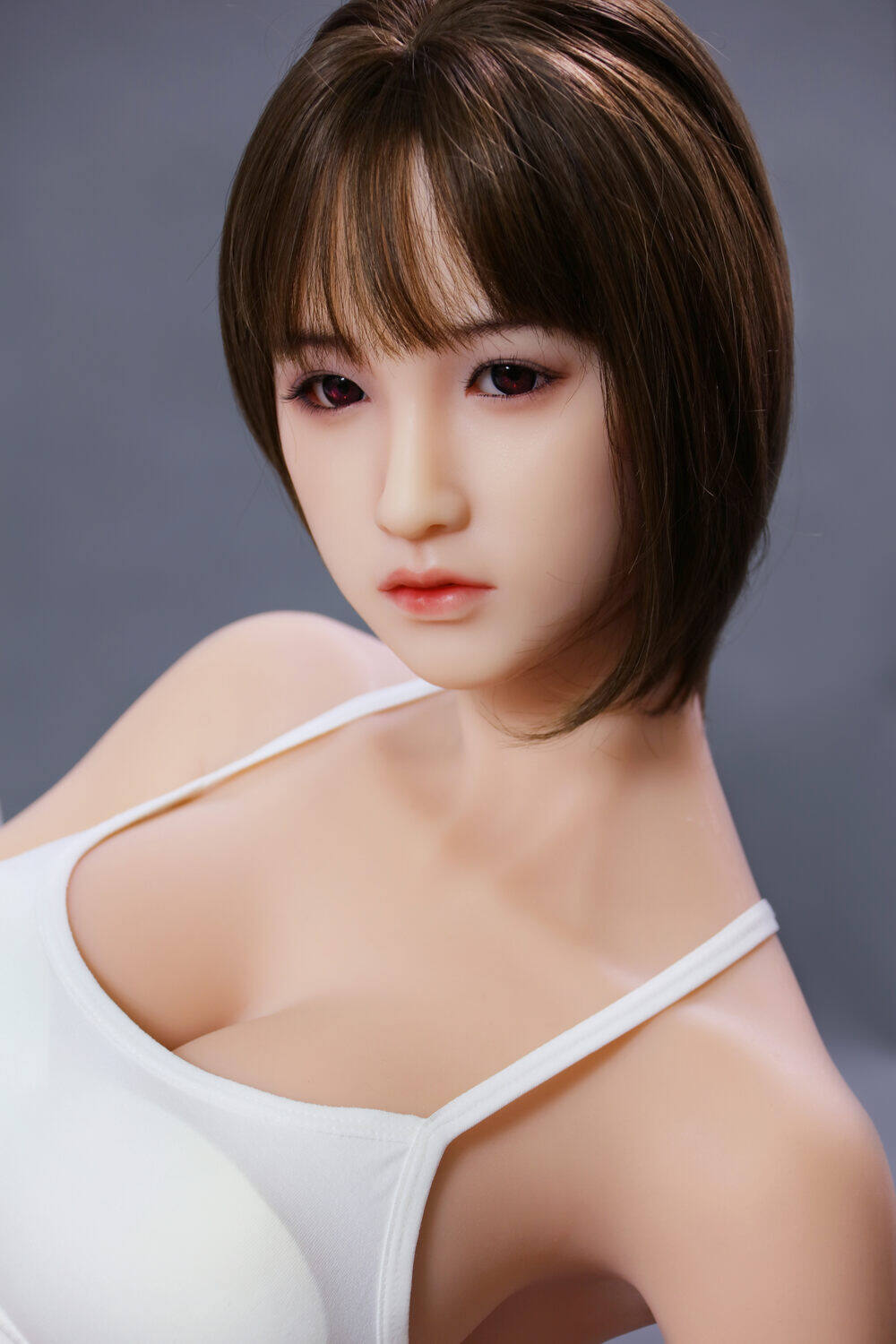 Josette 158cm(5ft2) F-Cup Facial Makeup Jelly Chest Silicone Head Sanhui Doll image10