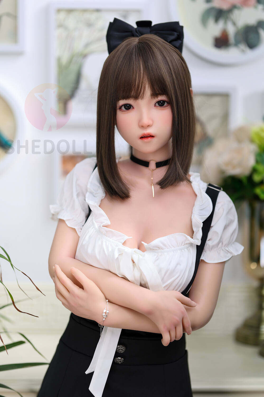 Devondra 148cm(4ft10) C-Cup SHE Silicone Head & TPE Body Head Simple Pungent Silicone Head & TPE Body Sex Doll image3