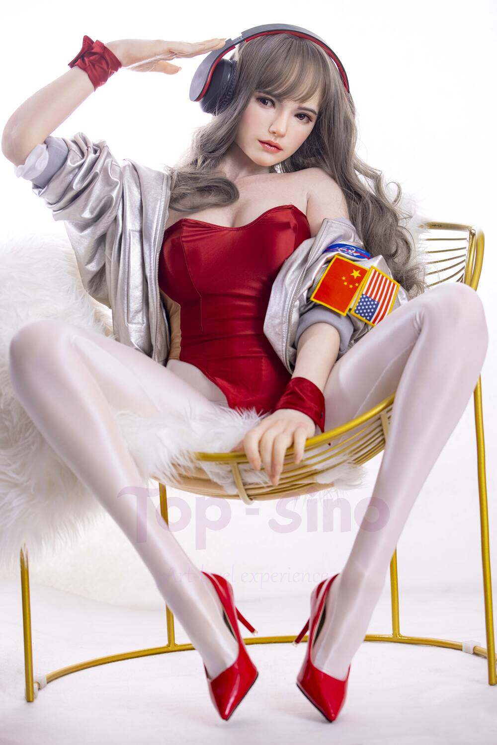 Jayne 150cm(4ft11) D-Cup Silicone Sino Sex Doll image1