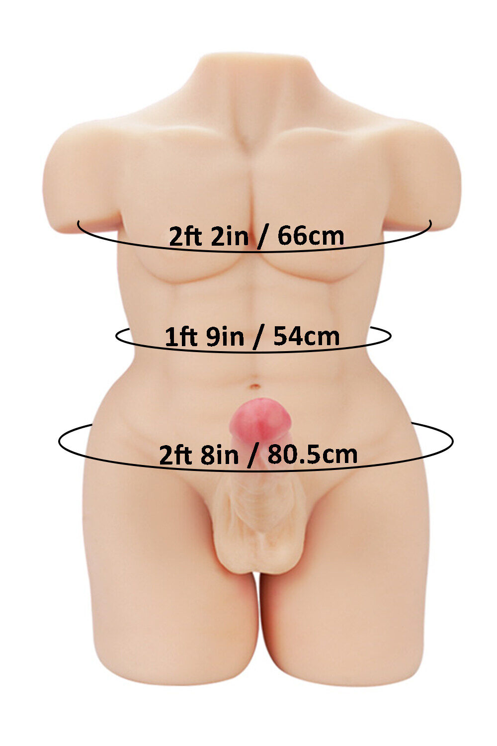 54cm/1ft9 33.07LB Male Torso Sex Doll Threesome – Channing (US, CA & EU-Only) image2