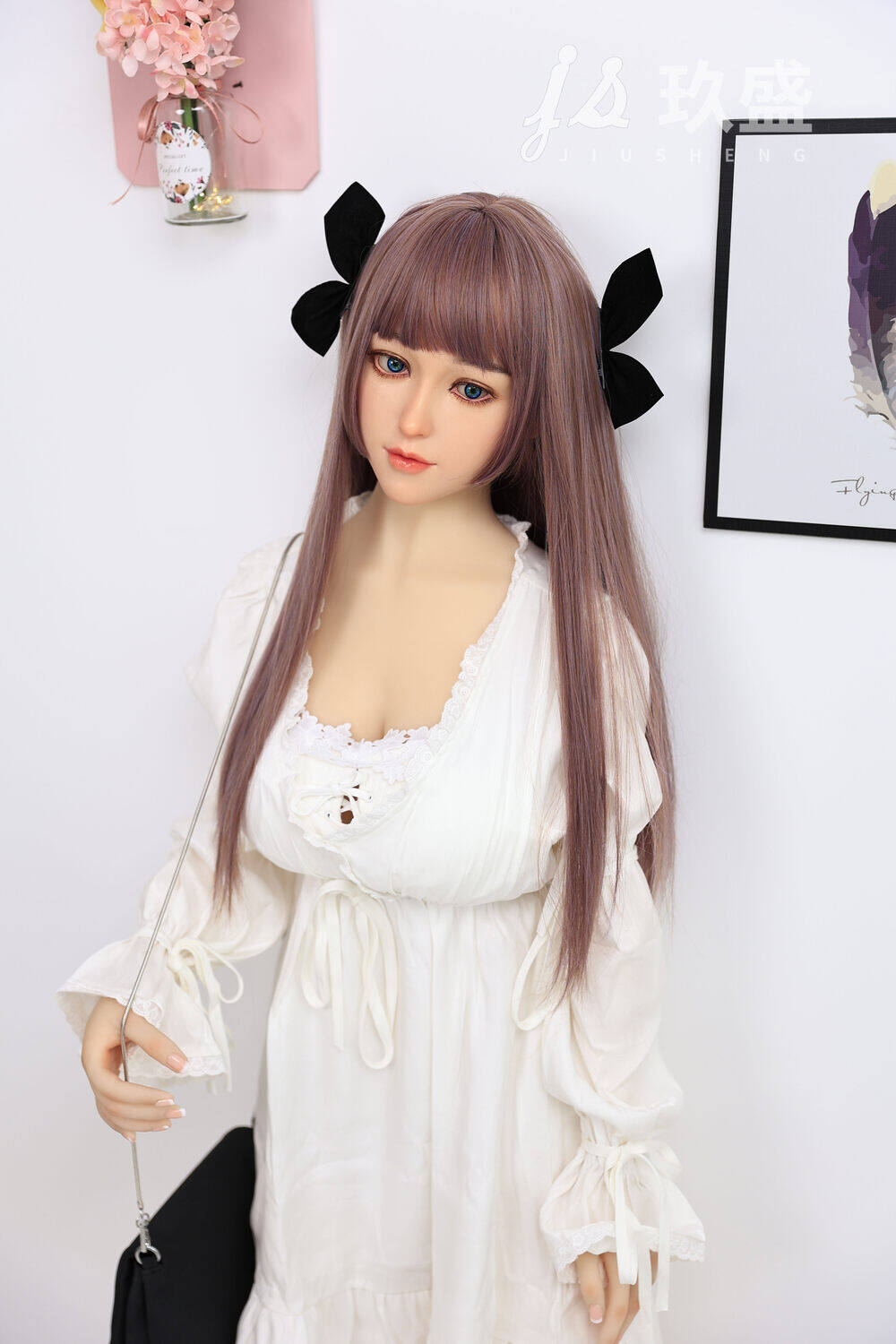 150cm(4ft11) D-Cup Silicone Head & TPE Body Head Lucie Facial Makeup Jelly Chest Jiusheng Doll image6