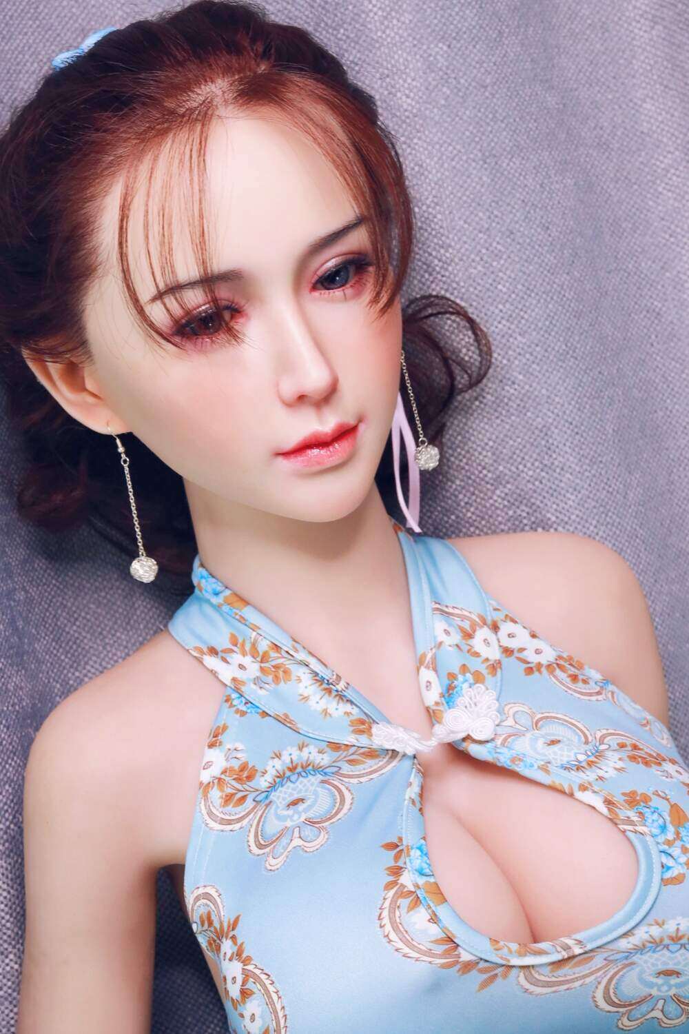 161cm(5ft3) E-Cup Silicone Head & TPE Body Head Makeup Aleyah Chest JY Doll image3