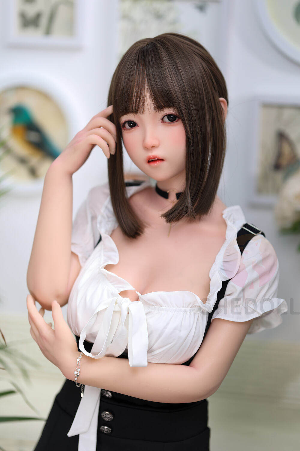 Devondra 148cm(4ft10) C-Cup SHE Silicone Head & TPE Body Head Simple Pungent Silicone Head & TPE Body Sex Doll image2