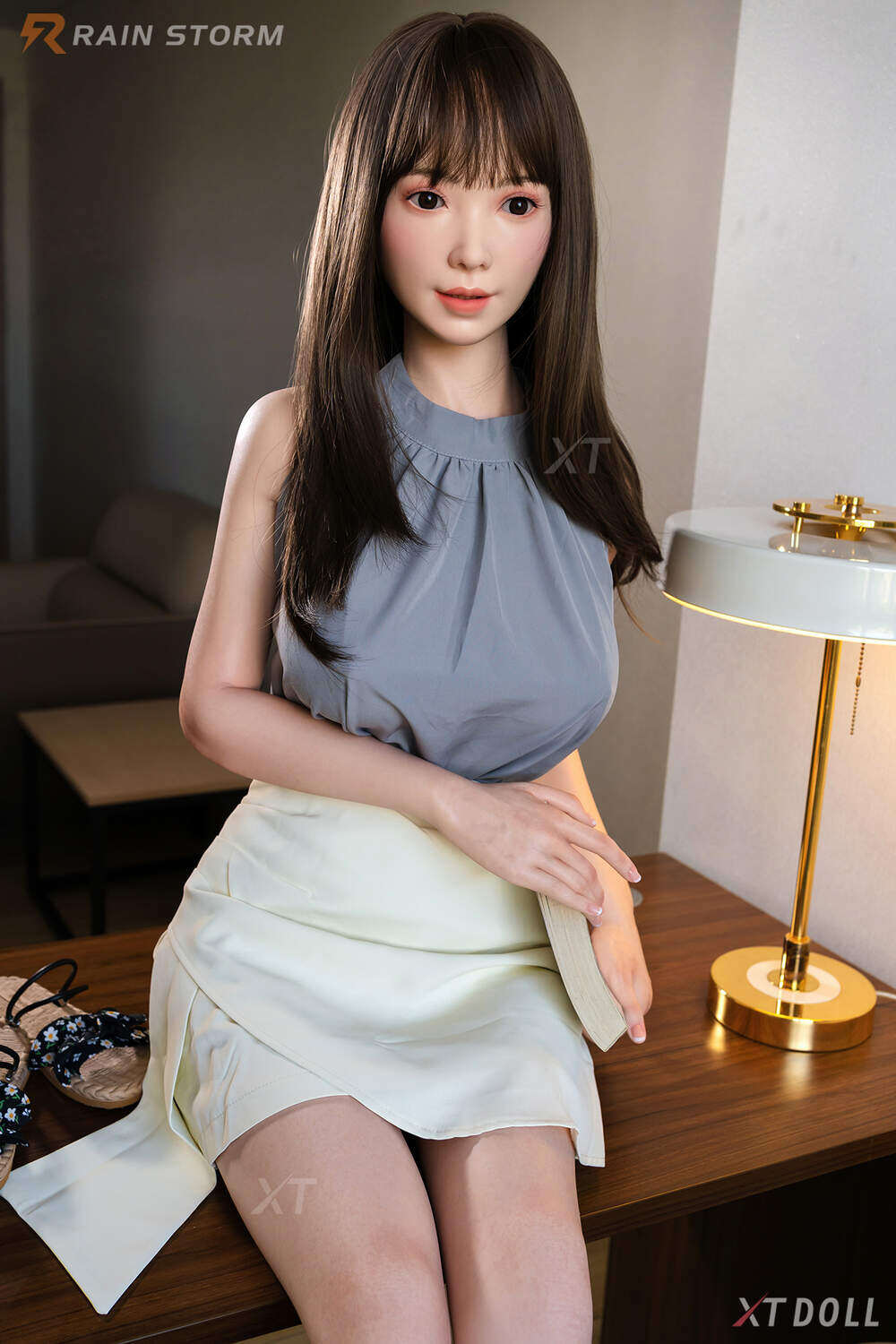 Pretty Silicone Head 163cm(5ft4) Khloey Of The Sexy White Skin XT Doll image1