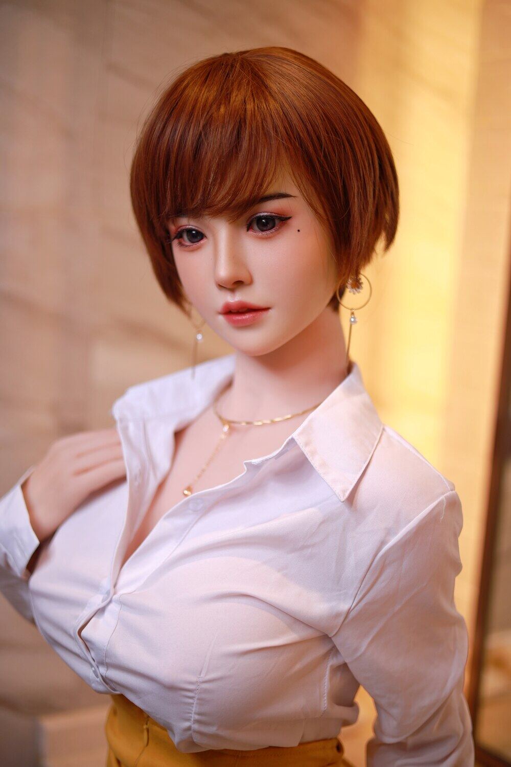 Anniston 163cm(5ft4) K-Cup JY Head Beautiful Large Breast Silicone Head & TPE Body Sex Doll image10