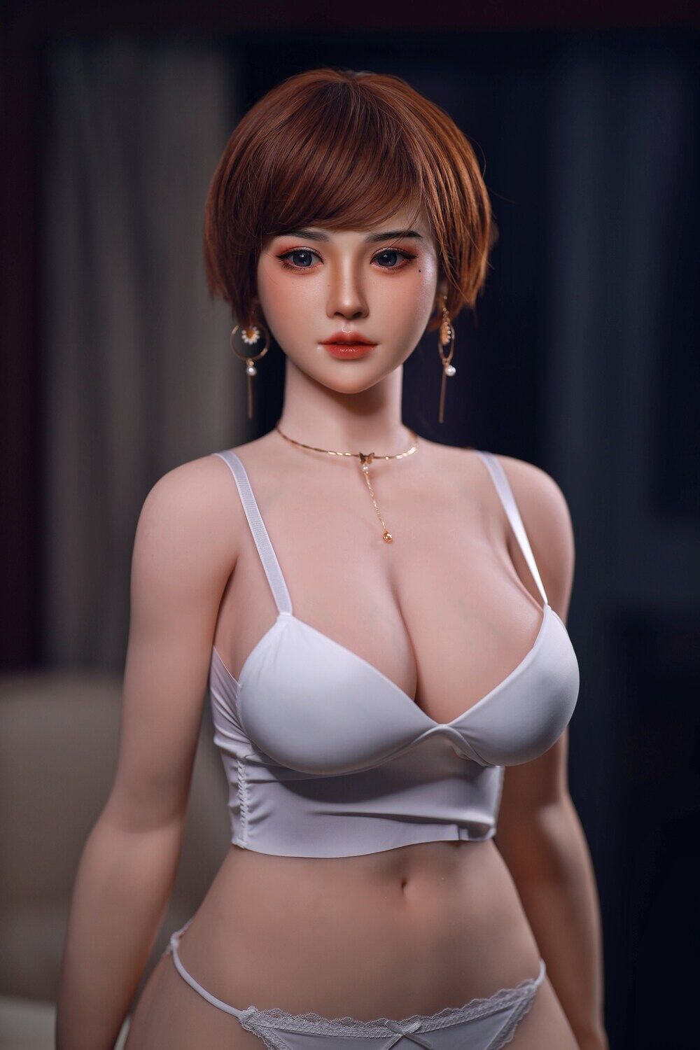 Anniston 163cm(5ft4) K-Cup JY Head Beautiful Large Breast Silicone Head & TPE Body Sex Doll image2