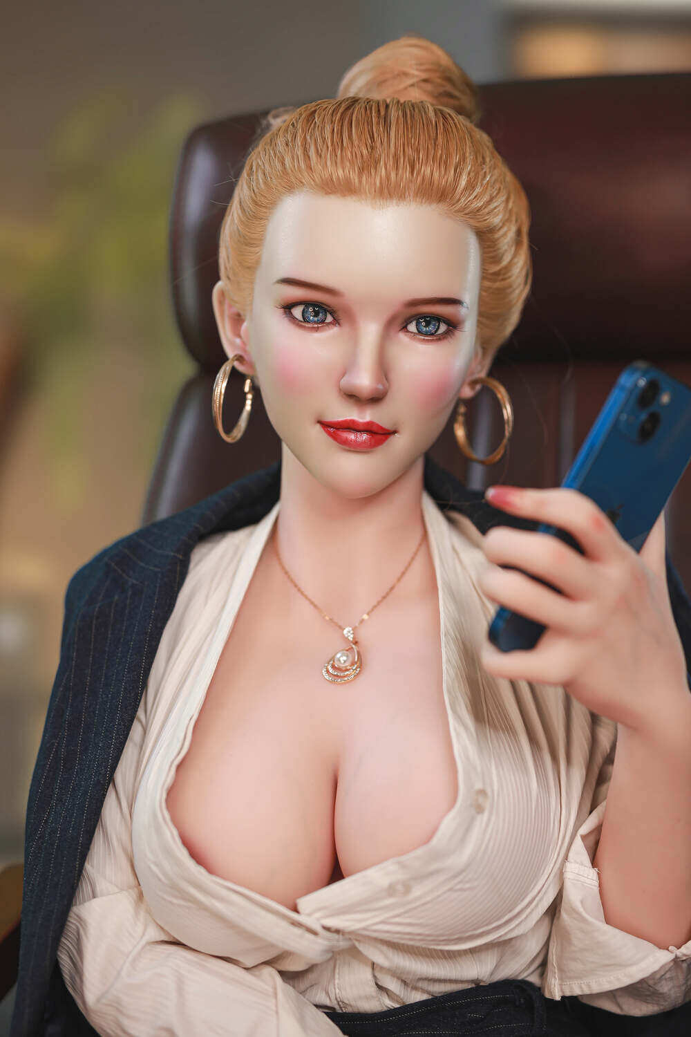 Bletsung - 163cm(5ft4) Silicone Head & TPE Body Doll Large Breast JY Doll image1